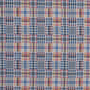 Red, Blue and Yellow Cotton Madras