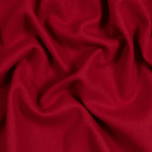 True Red Brushed Wool Twill Coating
