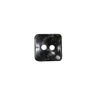 Black, Tan and Dove Swirl Semi-Translucent Two-Hole Square Plastic Button - 24L/15mm