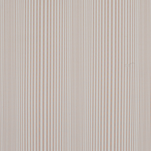 Famous NYC Designer Rose Dust and White Barcode Striped Cotton Blend