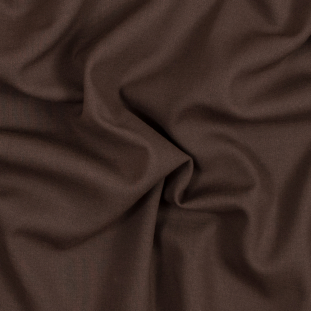 Famous NYC Designer Brown Stretch Wool Double Cloth