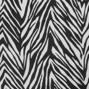 Black and White Zebra Printed Chiffon