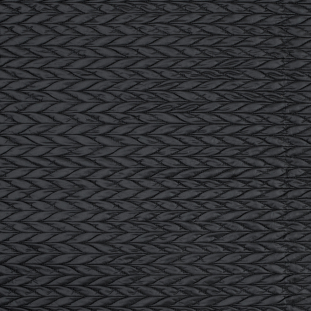 Black Chevron Quilted Coating