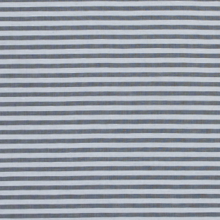 Theory Gray and White Bengal Striped Cotton and Linen Blend