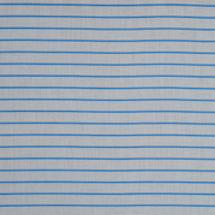 Theory Blue and Natural Striped Cotton Lawn