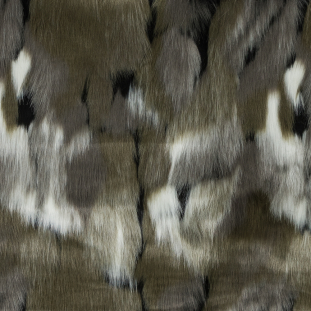 Rifle Green Abstract Faux Fur