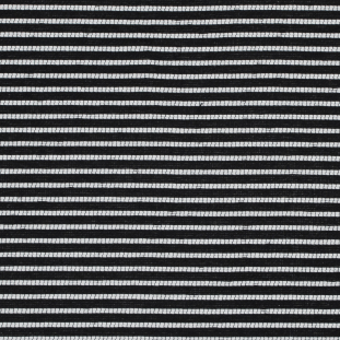 Sea NY Black and White Striped Loosely Woven Cotton Blend