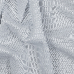 White Novelty Spacer Mesh with Oval Design
