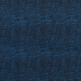 Theory Blue and Navy Abstract Printed Cotton Shirting