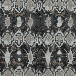 Gray and Beige Abstract Jacquard