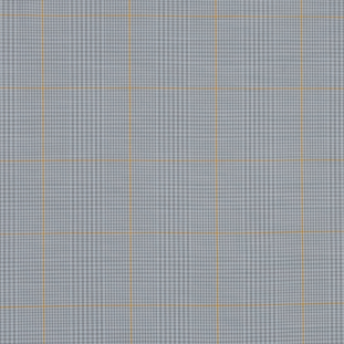 Gray and Yellow Plaid Cotton Shirting