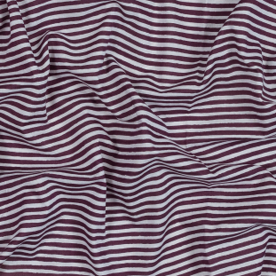 Port Royale and White Organic Bengal Striped Cotton Voile