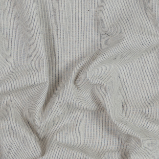 Beige and Navy Pinstriped Japanese Cotton Woven