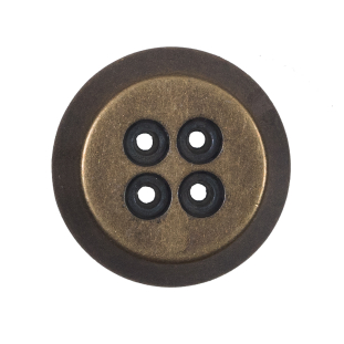 Italian Gold Metal 4-Hole Button - 44L/28mm