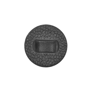 Italian Black Pebbly Shank-Back Button - 32L/20mm