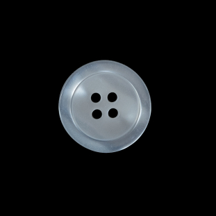 White Iridescent Plastic Button - 32L/20mm