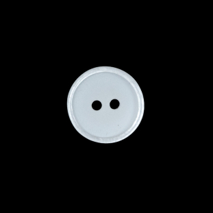White 2-Hole Plastic Button - 22L/14mm