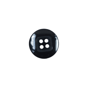 Black 4-Hole Plastic Button - 20L/12.5mm