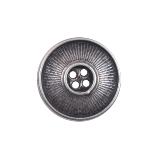 Italian Silver Metal 4-Hole Button - 36L/23mm