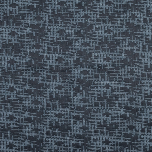 Armani Steel Blue Abstract Wool Jacquard