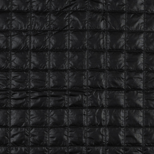 Black Large Square Quilted Coating