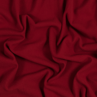 Tango Red Super Stretchy Brushed Wool Twill