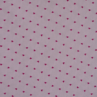 Pink Heart Flocked Polyester Mesh