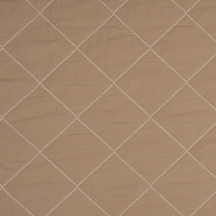 Warm Beige Quilted Coating with Filler