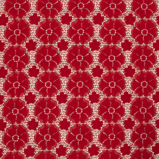 Red Floral Stretch Crochet Lace