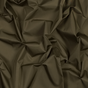 Brown Olive Water-Resistant Polyester Twill
