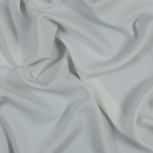 White Stretch Polyester 4-Ply Crepe