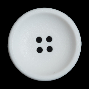 White Plastic 4-Hole Button - 54L/34mm