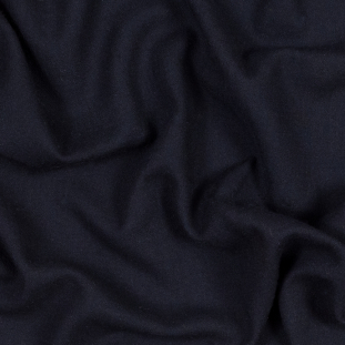 Dark Navy Loosely Woven Wool with Faint Chevron Pattern
