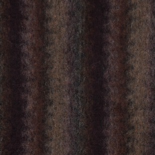Burgundy and Black Mohair Knit with Faded Stripes