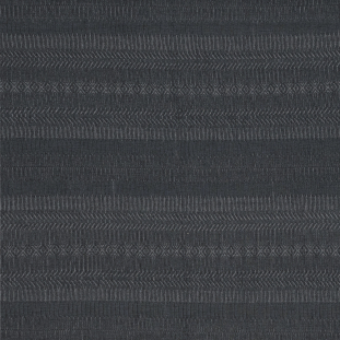 2 Yards of Gray Wool Knit With Detailed Geometric Ribbing