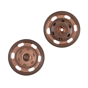 Old Copper Metal Sew on Snaps - 45L/28mm