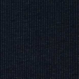 Dark Blue and White Pinstriped Wool Knit