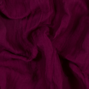 Magenta Wool Woven with Wire Threads