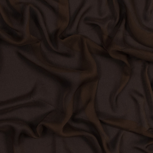 Chocolate Crinkled Silk Chiffon