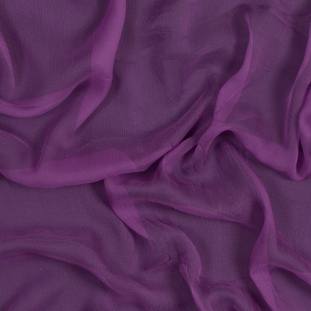 Regal Purple Crinkled Silk Chiffon