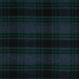 Blue and Green Plaid Wool Knit