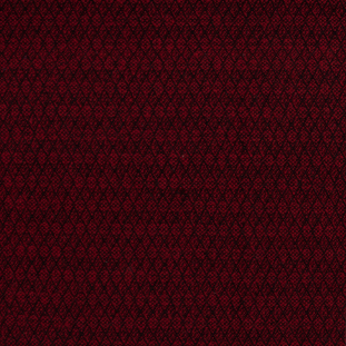 Red and Black Geometric Wool Tweed