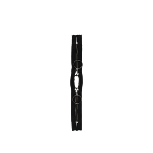 Lampo Black and Gunmetal 2-Way Closed Ended Zipper with Circular Pulls - 10"