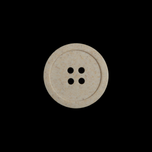 French Beige Speckled 4-Hole Button - 28L/18mm