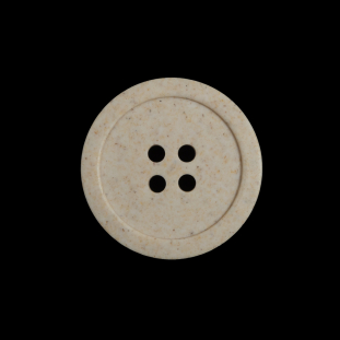 French Beige Speckled 4-Hole Button - 36L/23mm