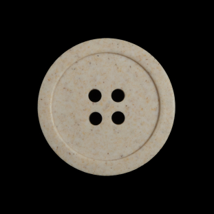 French Beige Speckled 4-Hole Button - 40L/25.5mm