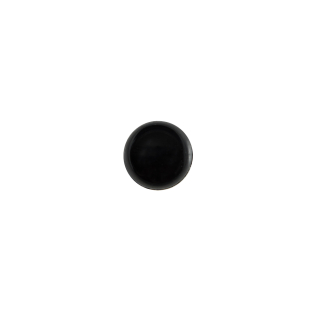 Black Domed Plastic Shank Back Button - 14L/9mm
