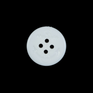 White Plastic Anchor 4-Hole Button - 28L/18mm