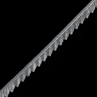 Metallic Silver Iron-on Leaf Trim - 0.75"