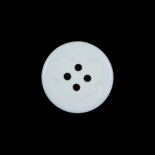 White Plastic Anchor 4-Hole Button - 32L/20mm